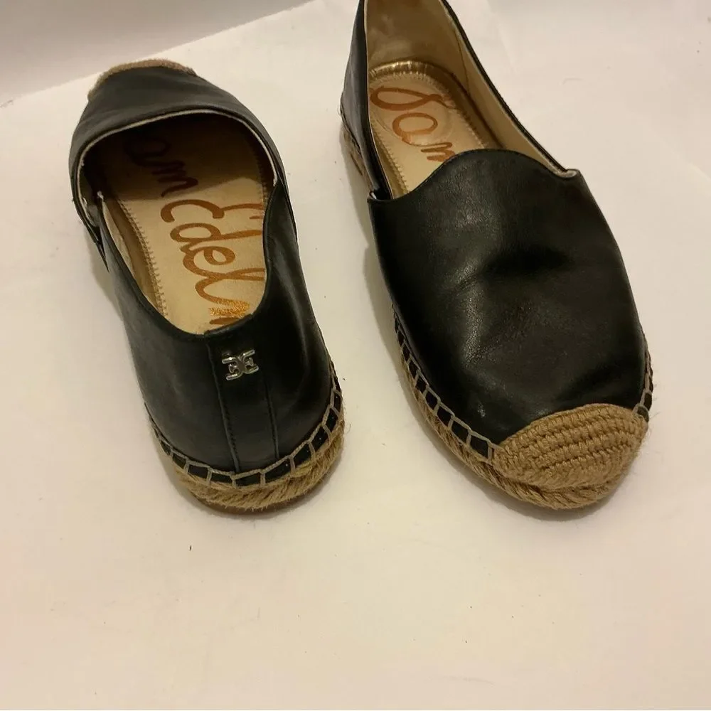 Sam Edelman Black and Tan Espadrilles